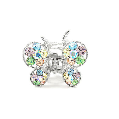 Butterfly Clamp in Mutli-color Austrian Element Crystals