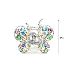 Butterfly Clamp in Mutli-color Austrian Element Crystals