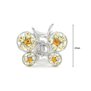 Butterfly Clamp in Yellow Austrian Element Crystals