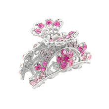 Load image into Gallery viewer, Elegant Clamp in Pink Austrian Element Crystals