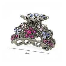 Load image into Gallery viewer, Elegant Hair Clip in Pink and Purple Austrian Element Crystals