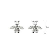 Load image into Gallery viewer, Elegant Angel Earrings with Silver Austrian Element Crystals