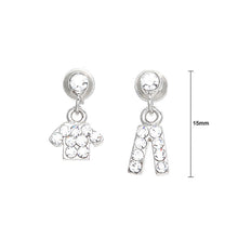 Load image into Gallery viewer, Trendy Top and Pants Earrings with Silver Austrian Element Crystals
