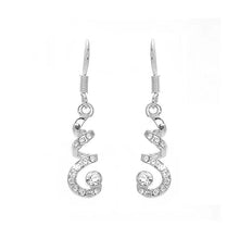 Load image into Gallery viewer, Spinning Earrings with Silver Austrian Element Crystal