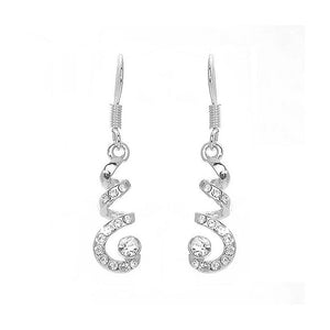 Spinning Earrings with Silver Austrian Element Crystal