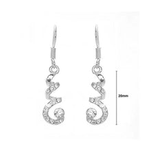 Load image into Gallery viewer, Spinning Earrings with Silver Austrian Element Crystal