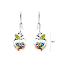 Load image into Gallery viewer, Apple Earrings with Multi Color Austrian Element Crystals