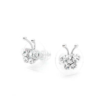Load image into Gallery viewer, Mini Butterfly Earrings with Silver Austrian Element Crystals