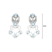 Load image into Gallery viewer, Cutie Flower Non Piercing Earrings with Blue Austrian Element Crystals