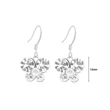 Load image into Gallery viewer, Butterfly Earrings with Silver Austrian Element Crystals