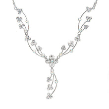 Load image into Gallery viewer, Elegant Rainbow Necklace with Silver Austrian Element Crystals