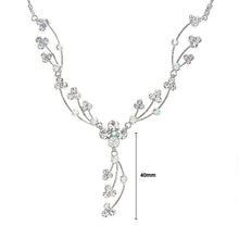 Load image into Gallery viewer, Elegant Rainbow Necklace with Silver Austrian Element Crystals