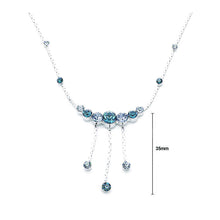 Load image into Gallery viewer, Elegant Necklace with Blue Austrian Element Crystals
