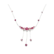 Load image into Gallery viewer, Elegant Necklace with Pink Austrian Element Crystals