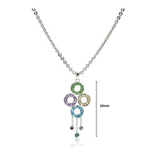 Load image into Gallery viewer, Get Together Pendant with 4-color Austrian Element Crystals and Necklace