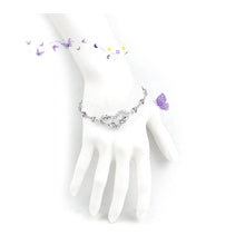 Load image into Gallery viewer, Genuine Love Heart Shape Bracelet with Silver Austrian Element Crystals and CZ Beads
