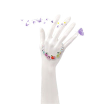 Load image into Gallery viewer, Apple and Flower Bracelet with Multi Color Austrian Element Crystals