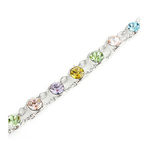Glistening Bracelet with Multi Color Austrian Element Crystals