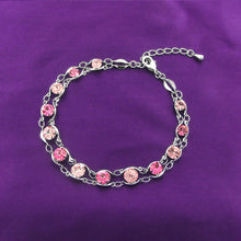 Load image into Gallery viewer, Glistening Bracelet with Pink Austrian Element Crystals