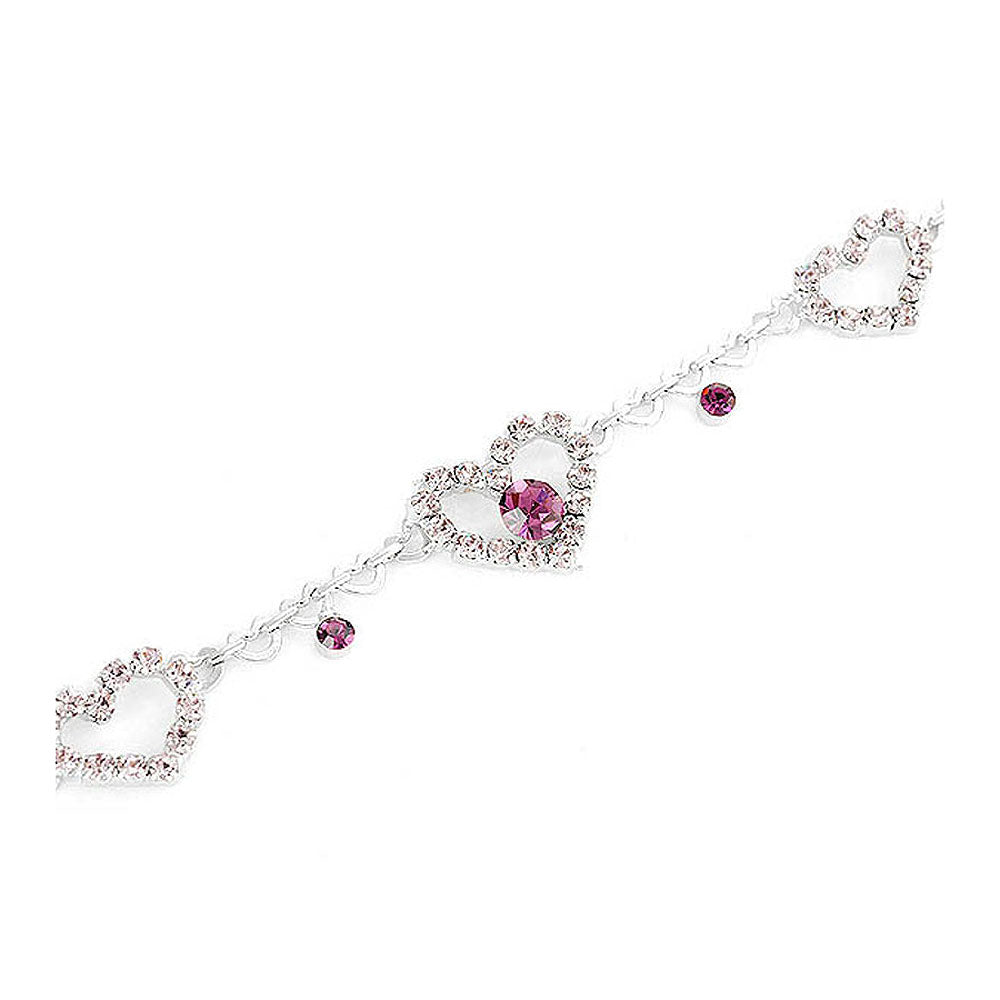 Great Affection Bracelet with Purple Austrian Element Crystals