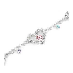 Great Affection Bracelet with Silver and Multi Color Austrian Element Crystals