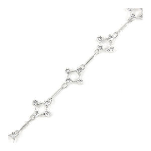 Elegant Bracelet with Silver Austrian Element Crystals