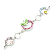 Load image into Gallery viewer, Green Butterfly Bracelet with Multi-Color Austrian Element Crystals