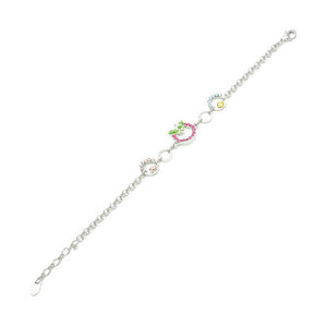 Green Butterfly Bracelet with Multi-Color Austrian Element Crystals