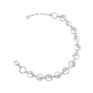 Fantastic Circle Bracelets with Silver Austrian Element Crystals