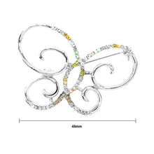 Load image into Gallery viewer, Butterfly Brooch with Multi-color Austrian Element Crystals