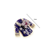 Load image into Gallery viewer, Fancy Clothes Brooch with Purple Austrian Element Crystals