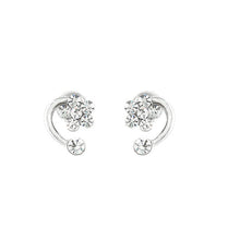 Load image into Gallery viewer, Trendy Flower Earrings with Silver Austrian Element Crystals
