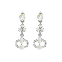 Load image into Gallery viewer, Antique Earrings with Silver Austrian Crystals