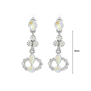 Antique Earrings with Silver Austrian Crystals