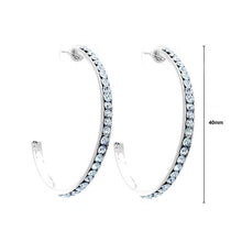 Load image into Gallery viewer, Circular Earrings with Blue Austrian Element Crystals