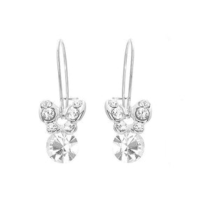 Mini Butterfly Earrings with Silver Austrian Element Crystals