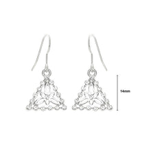 Load image into Gallery viewer, Sparkling Triangular Earrings with Silver Austrian Crystals
