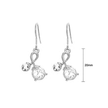 Load image into Gallery viewer, Elegant Earrings with Silver Austrian Element Crystals