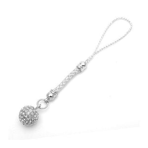 Elegant Ball Strap with Silver Austrian Element Crystals