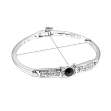Load image into Gallery viewer, Elegant Bow Tie Bangle with Black Austrian Element Crystal