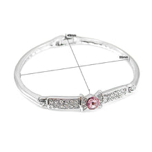 Load image into Gallery viewer, Elegant Bow Tie Bangle with Pink Austrian Element Crystal