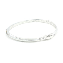 Load image into Gallery viewer, Elegant Bangle with Dark Grey Austrian Element Crystals