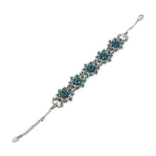 Load image into Gallery viewer, Antique Bracelet with Banquet Elegance Blue Austrian Element Crystals