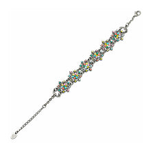 Load image into Gallery viewer, Antique Black Bracelet with Multi-color Austrian Element Crystals