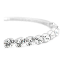 Load image into Gallery viewer, Elegant Bangle with Silver Austrian Element Crystals
