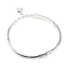 Load image into Gallery viewer, Elegant Bangle with Silver Austrian Element Crystal and Heart Charm