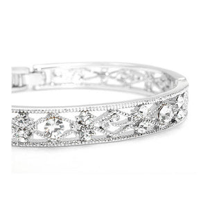 Antique Bangle with Silver CZ Bead
