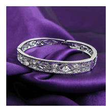 Load image into Gallery viewer, Antique Bangle with Silver CZ Bead