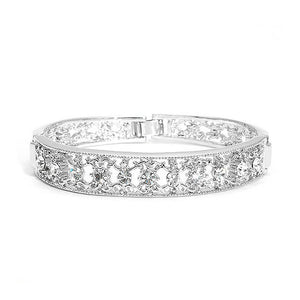 Antique Bangle with Silver CZ Bead