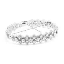 Load image into Gallery viewer, Antique Bangle with Silver Austrian Crystals